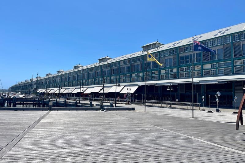 Woolloomooloo Finger Wharf restored timber heritage structure, Sydney — once the world's longest wooden wharf